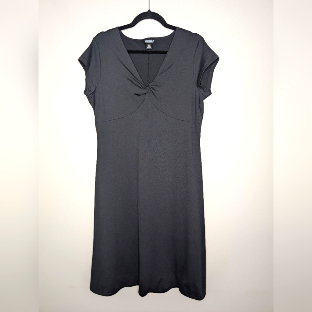 Travelsmith Black Midi Dress sz L